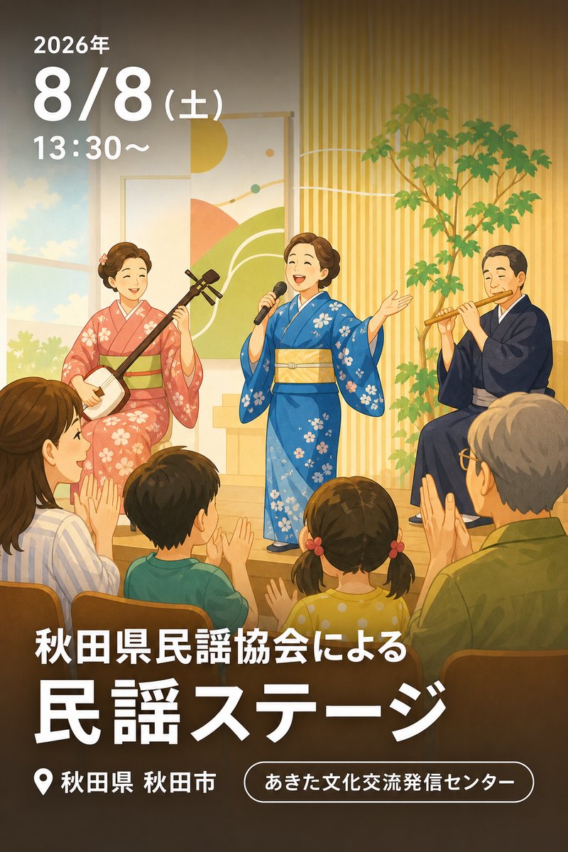 秋田県民謡協会による 民謡ステージ