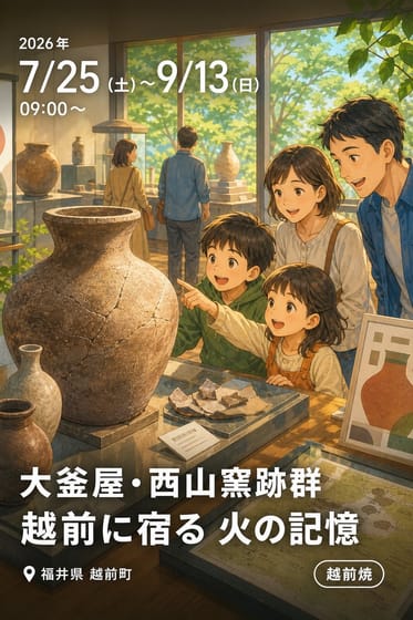 令和8年度 国重要文化財指定記念展 大釜屋・西山窯跡群 越前に宿る 火の記憶