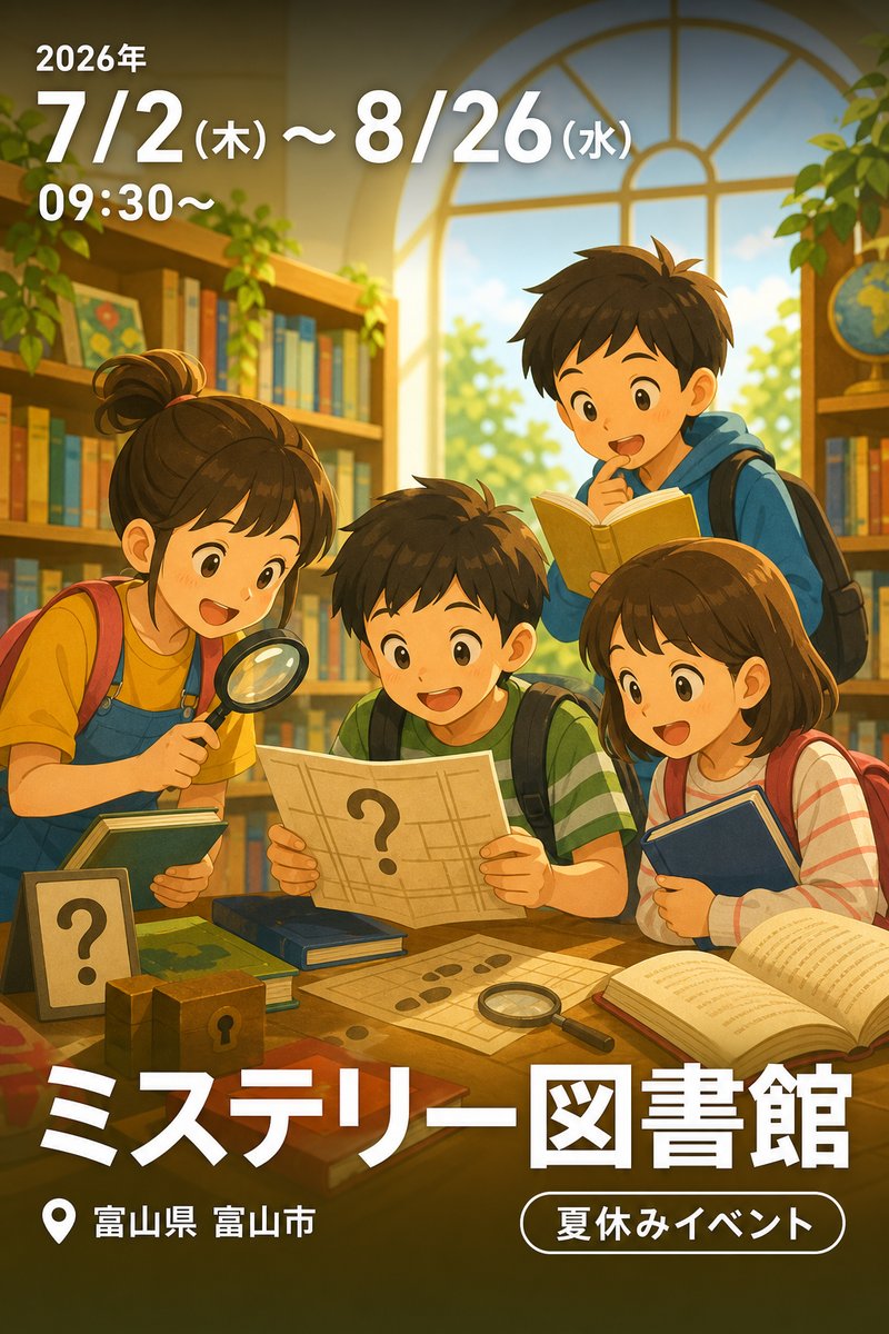 7/2～8/26「ミステリー図書館」
