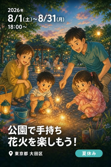 公園で手持ち花火を楽しもう！