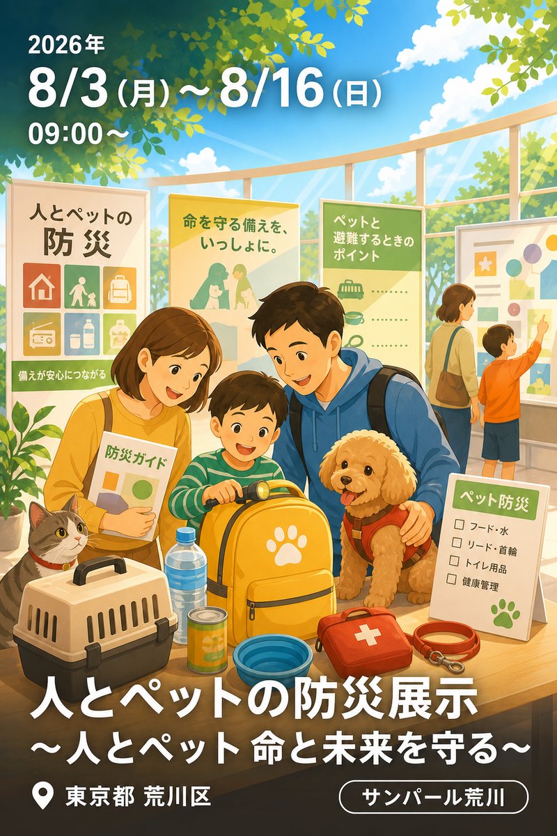 人とペットの防災展示 〜人とペット 命と未来を守る〜