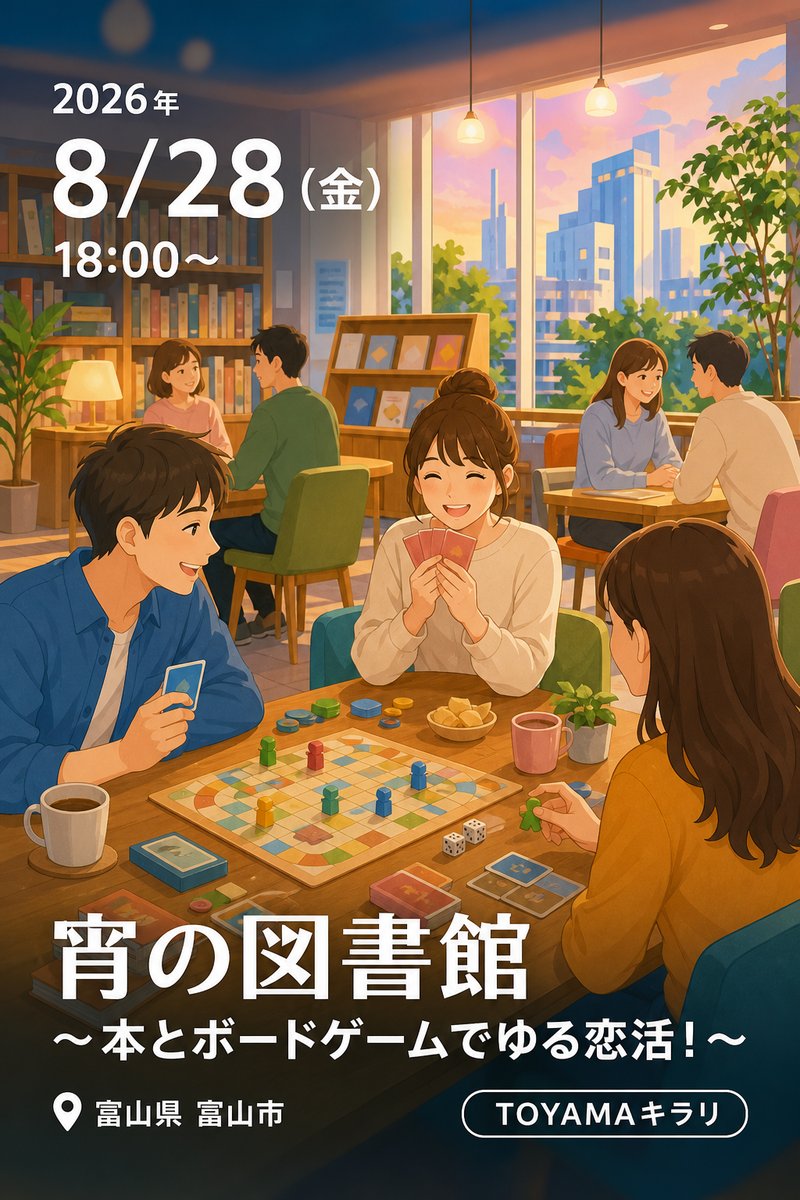 宵の図書館～本とボードゲームでゆる恋活！～