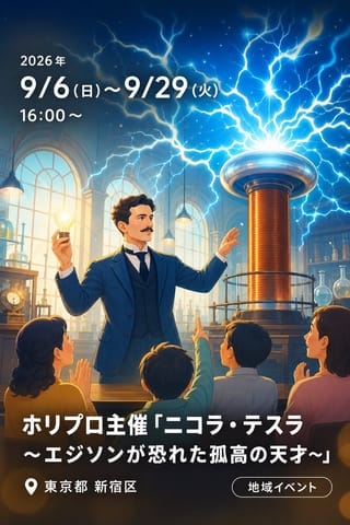 【紀伊國屋ホール】ホリプロ主催「ニコラ・テスラ ～エジソンが恐れた孤高の天才～」