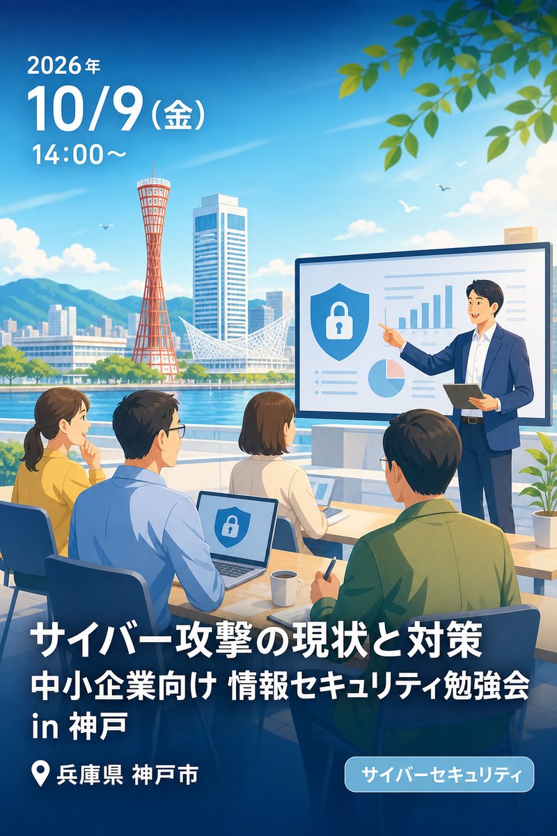 サイバー攻撃の現状と対策 中小企業向け 情報セキュリティ勉強会 in 神戸