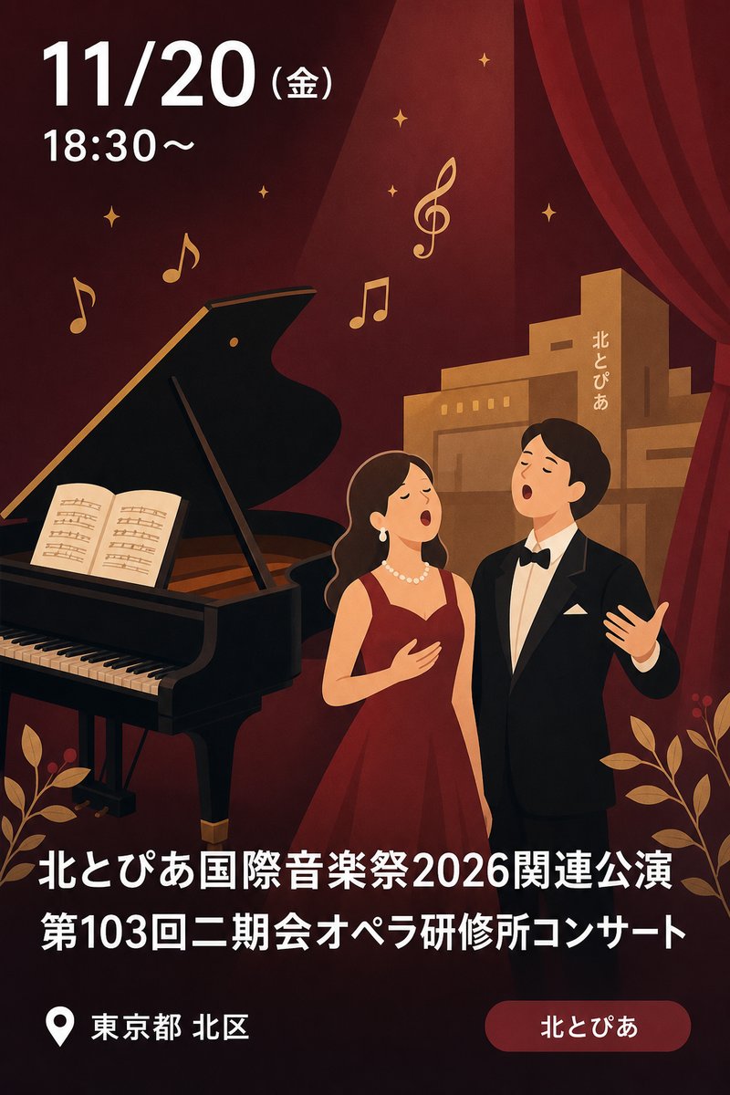 北とぴあ国際音楽祭2026関連公演 第103回二期会オペラ研修所コンサート