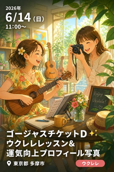 ゴージャスチケットD✨ウクレレレッスン&運気向上プロフィール写真