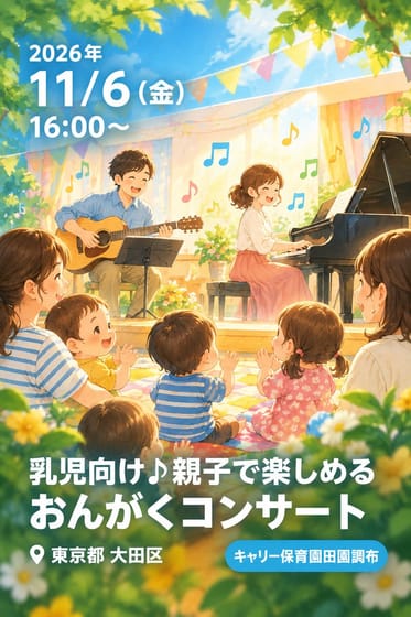 乳児向け♪親子で楽しめる おんがくコンサート