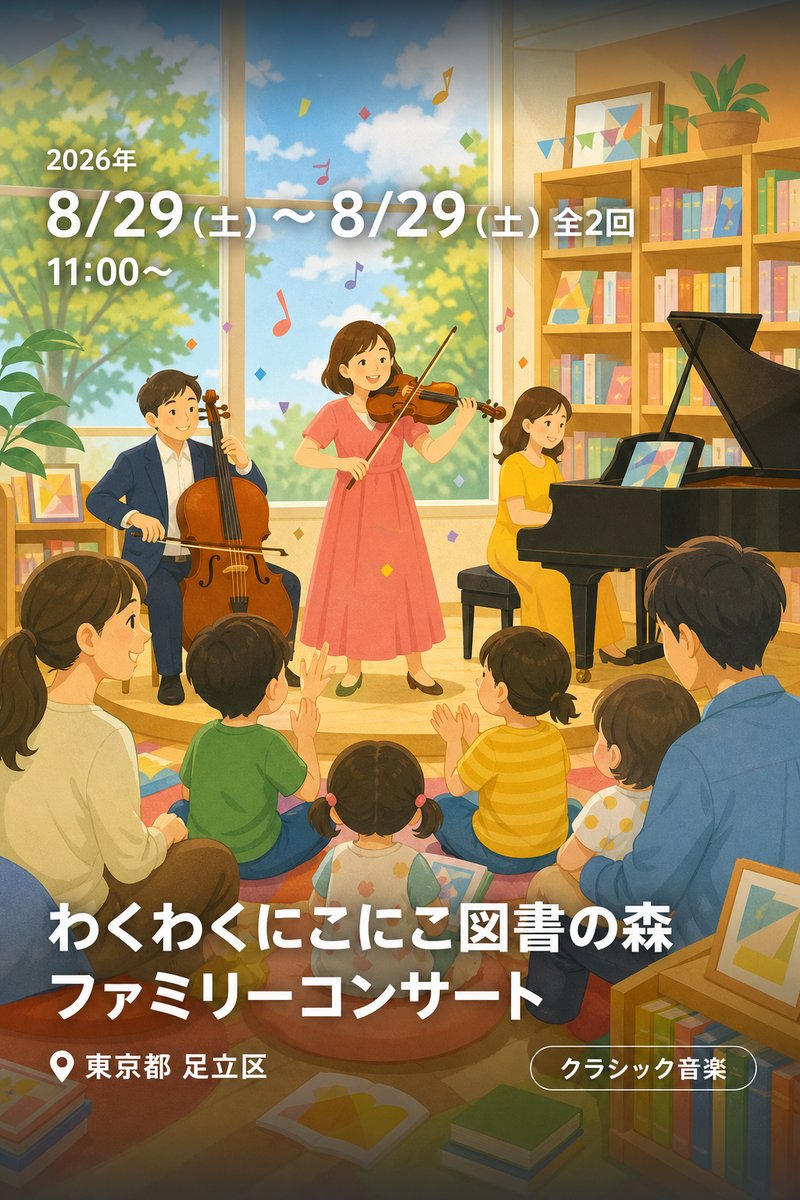わくわくにこにこ図書の森 ファミリーコンサート