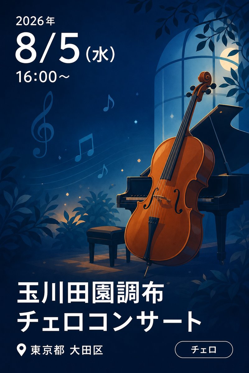 玉川田園調布 チェロコンサート
