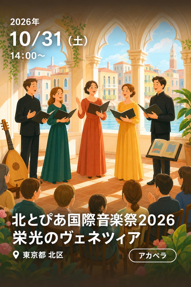 北とぴあ国際音楽祭2026 栄光のヴェネツィア —水の都に響く16世紀の音楽