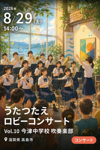 うたつたえ ロビーコンサート Vol.10 今津中学校 吹奏楽部