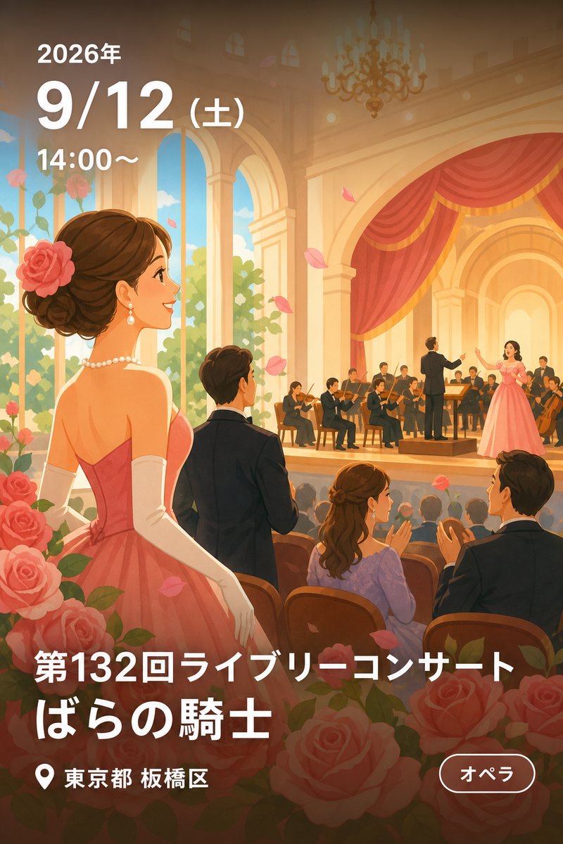 第132回ライブリーコンサート ばらの騎士