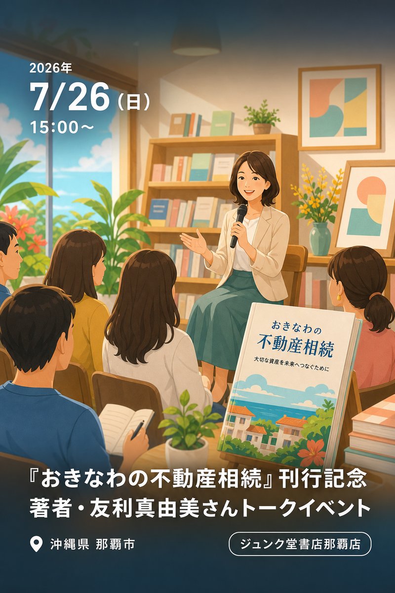 『おきなわの不動産相続』刊行記念 著者・友利真由美さんトークイベント