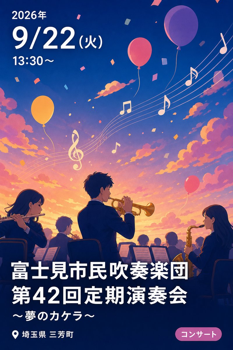 富士見市民吹奏楽団 第42回定期演奏会 〜夢のカケラ〜