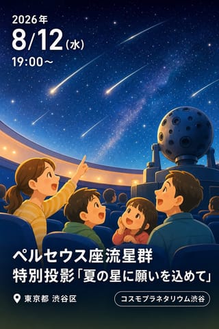 ペルセウス座流星群特別投影「夏の星に願いを込めて」