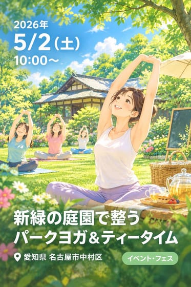👉 新緑の庭園で整う パークヨガ＆ティータイム