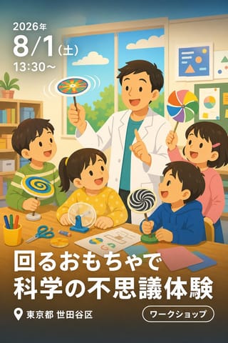 回るおもちゃで科学の不思議体験